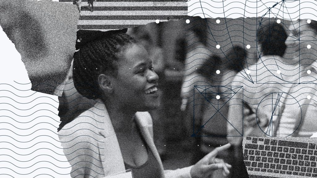 Woman engaged in a discussion